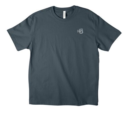 Hand Papermaking Paper People Club Shirt, a Vintage Navy Unisex Heavyweight Tee (back-view)