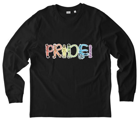Pride Shirts and Hoodies, a Black Stanley/Stella Unisex Creator 2.0 Long Sleeve Tee