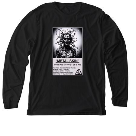 H O T R A I L S / / P O S T E D&nbsp; B A I L, a Solid Black Blend Premium Long Sleeve Tee