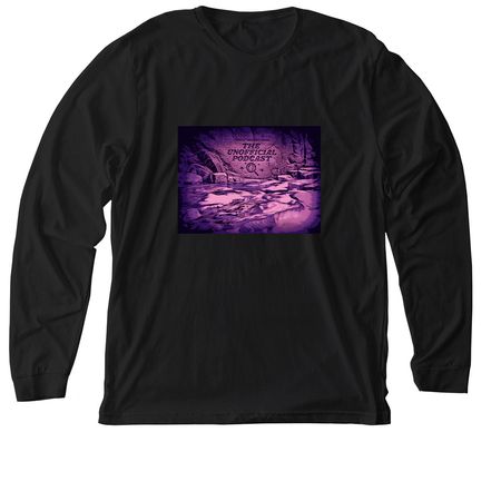 TTI Unofficial Logo In The Purple Image, a Solid Black Blend Premium Long Sleeve Tee