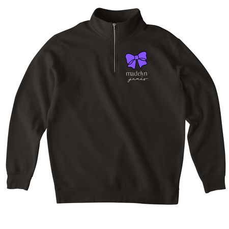 Madelyn James Equity & Access, a Black Midweight Quarter Zip Pullover