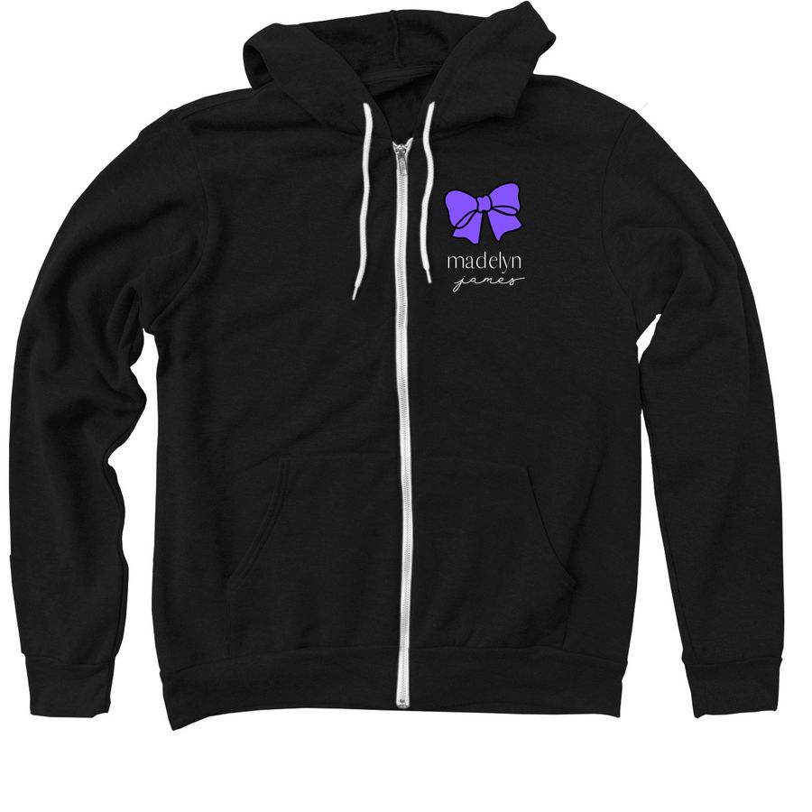 Madelyn James Equity & Access, a Black Zip Up Hoodie
