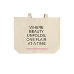 Flair Tote, a Natural Cotton Canvas Tote Bag (back-view)