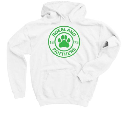 Classic Roesland Green, a White Youth Pullover Hoodie