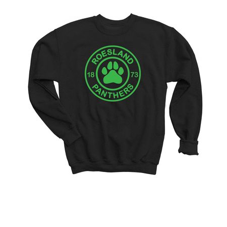 Classic Roesland Green, a Black Youth Crewneck Sweatshirt