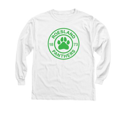 Classic Roesland Green, a White Youth Long Sleeve Tee