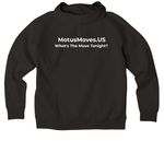 ///MOTUS MOVES///, a Deep Black Allmade Organic CVC Pullover Hoodie (back-view)
