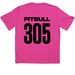 Mr. Worldwide I'm Back 2026 Tour 305 Merch, a Neon Pink Classic Performance Tee (back-view)
