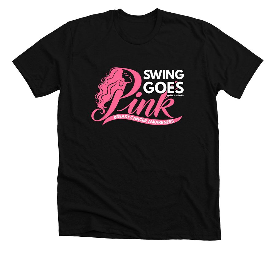 Swing Goes Pink 2, a Solid Black Blend Premium Unisex Tee