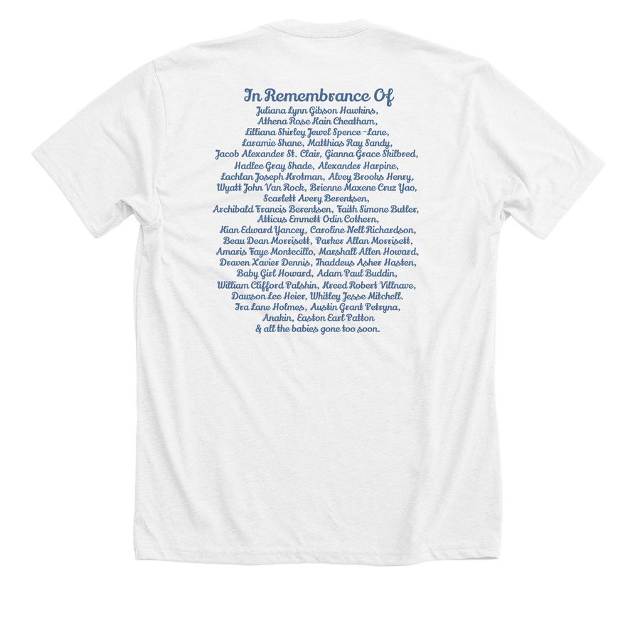October Awareness Shirts Batch 33, a Solid White Blend Premium Unisex Tee (back-view)