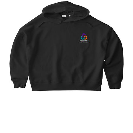 You Belong Here - White Logo, a Black Stanley/Stella Women?s Stella Nora Pullover Hoodie