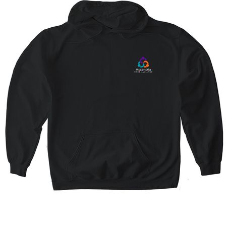 You Belong Here - White Logo, a Black Gildan Softstyle Pullover Hoodie
