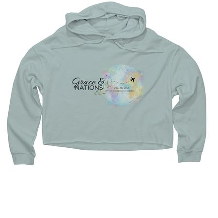 Go where Grace is needed., a Sage Women?s Lightweight Cropped Hoodie
