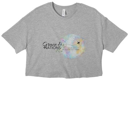 Go where Grace is needed., a Athletic Heather Women?s Cropped Cotton Tee