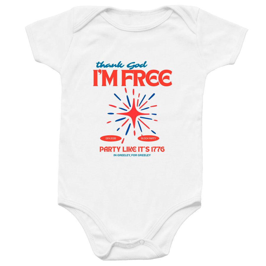 4th of July Baby, a White Infant Onesie