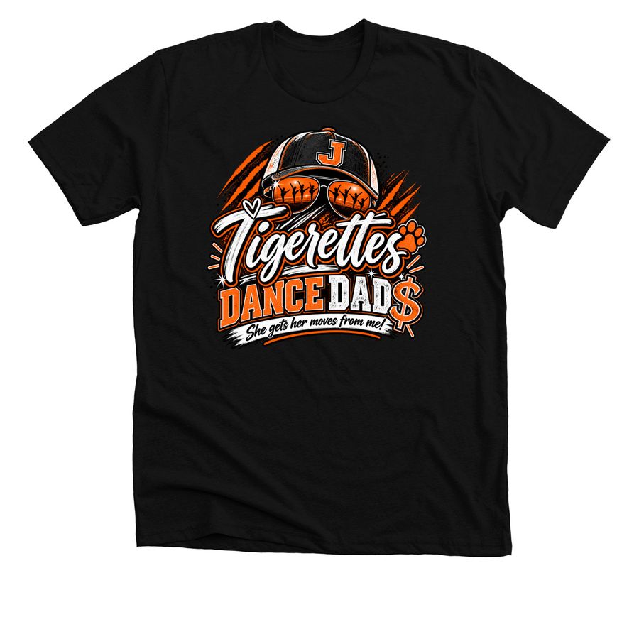 Tigerette Tees: Dance Dad, a Solid Black Blend Premium Unisex Tee