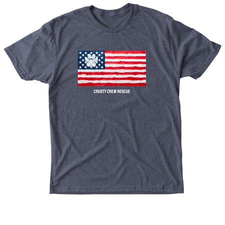 American Flag w/pawprint Unisex & Women?s&nbsp;, a Vintage Navy Triblend Unisex Tee