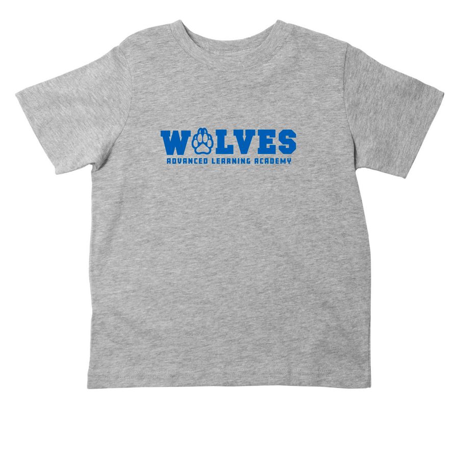Toddler - Wolves Paw Print Blue, a Heather Toddler Tee