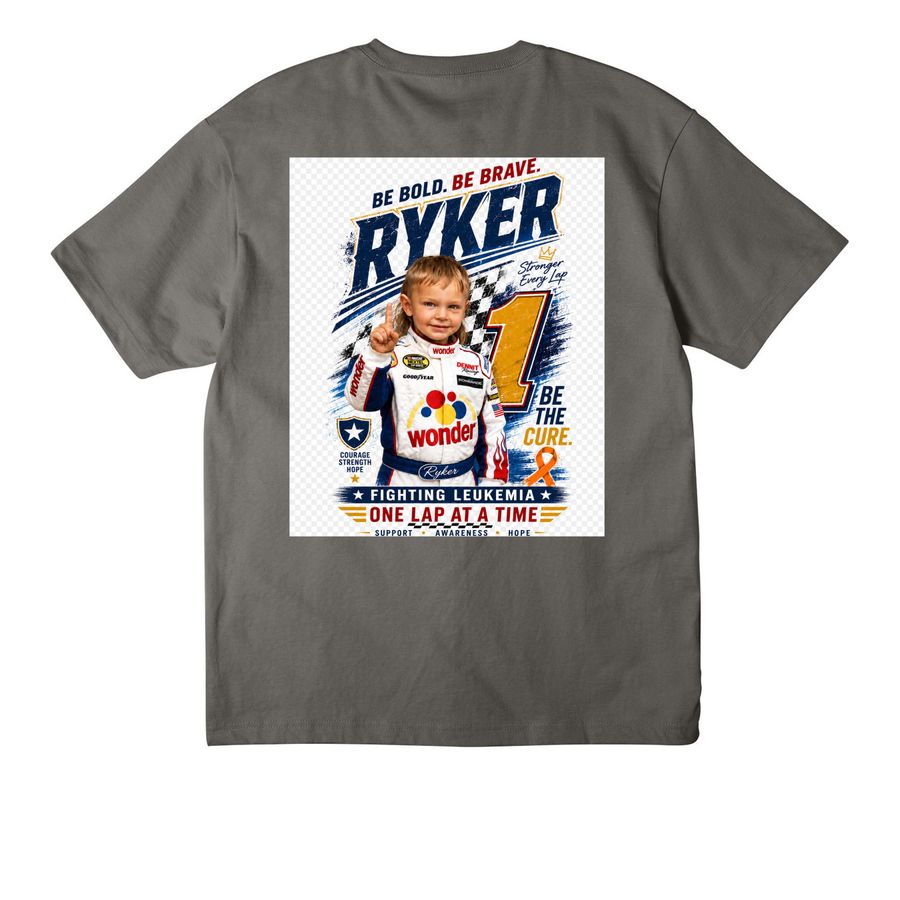 Ryker Smith&nbsp;, a Asphalt Unisex Heavyweight Tee (back-view)