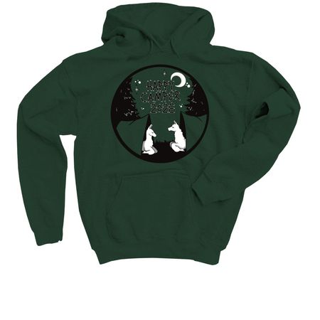 Happy Camper 2026, a Forest Green Youth Pullover Hoodie
