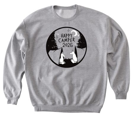 Happy Camper 2026, a Sport Grey Softstyle Crewneck Sweatshirt