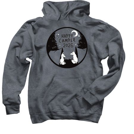 Happy Camper 2026, a Dark Heather Pullover Hoodie