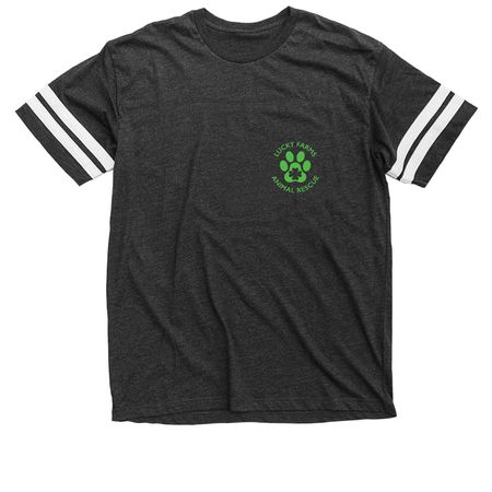 LFAR green logo, a Vintage Smoke / White Football Jersey Tee