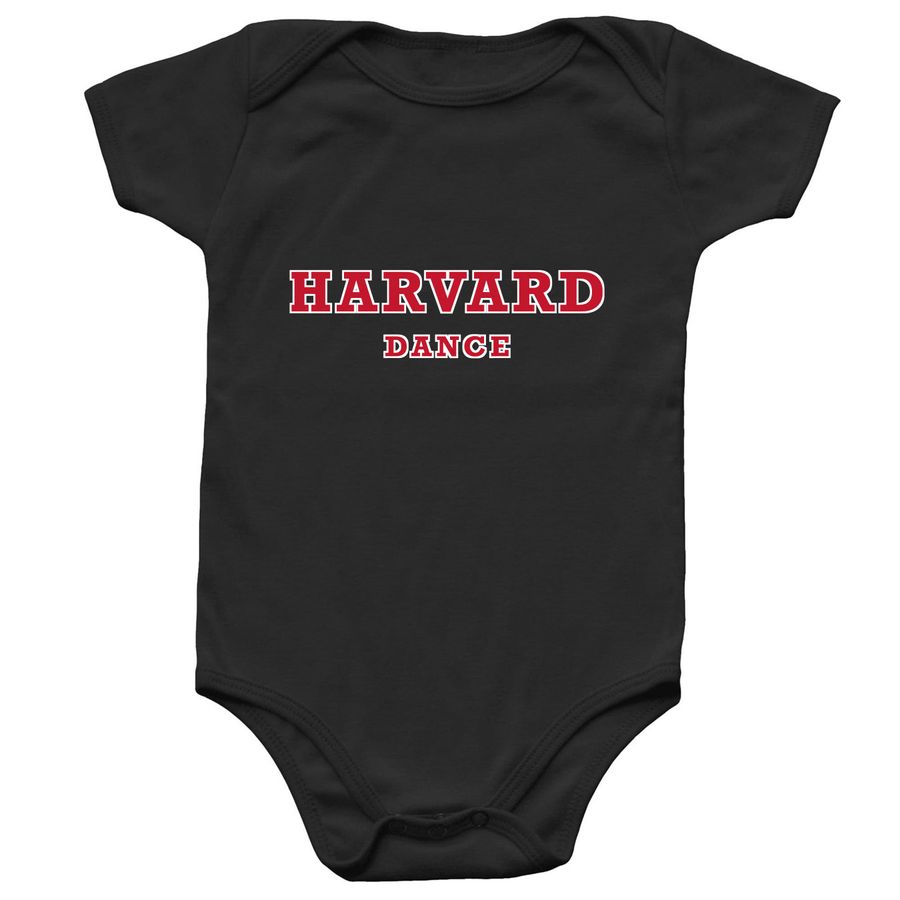 Harvard Dance Black Infant Onesie, a Black Infant Onesie