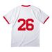 NO NAME, a White/ Red Cotton Ringer Tee (back-view)