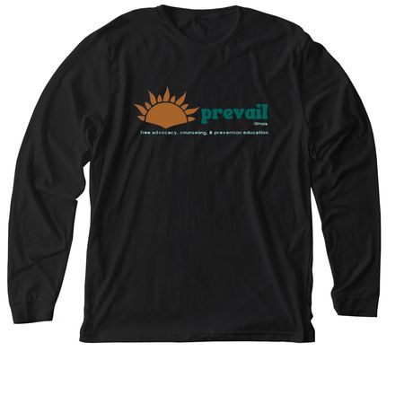 Prevail IL, a Solid Black Blend Premium Long Sleeve Tee