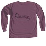 T-shirts, a Berry Comfort Colors Long Sleeve Tee (back-view)