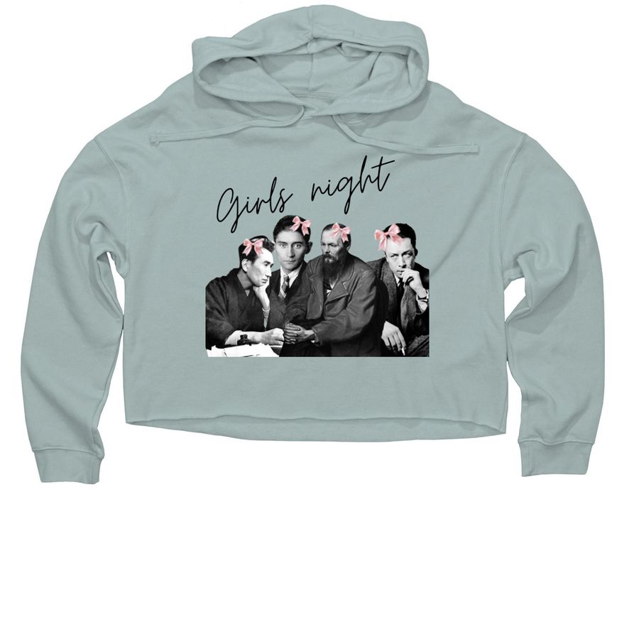 Girls Night, a Sage Women?s Lightweight Cropped Hoodie