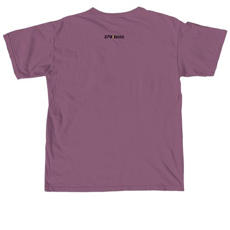 Whimsigoth! Read Books. Be Kind. Stay Weird., a Berry Comfort Colors Unisex Tee (back-view)