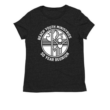 Reach Youth Ministries 50-Year Reunion, a Space Black Allmade Eco Triblend Women?s Tee