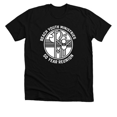 Reach Youth Ministries 50-Year Reunion, a Solid Black Blend Premium Unisex Tee