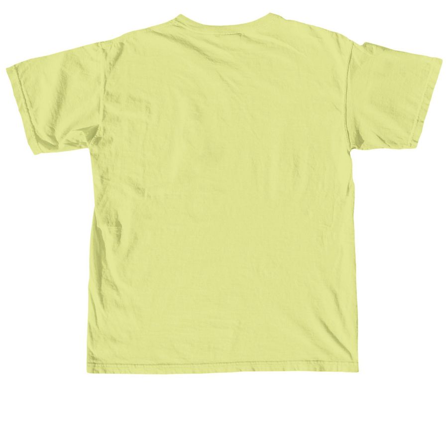 BTF, a Neon Lemon Comfort Colors Unisex Tee (back-view)