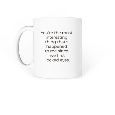 Inkstained quote MUG, a White Coffee Mug (back-view)