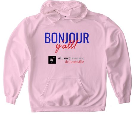 Bonjour Y'all! T-Shirts and Sweaters, a Light Pink Gildan Softstyle Pullover Hoodie