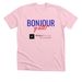 Bonjour Y'all! T-Shirts and Sweaters, a Heather Pink Premium Unisex Tee