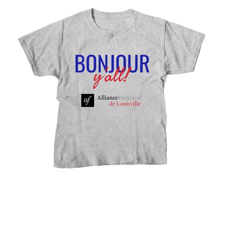 Bonjour Y'all! T-Shirts and Sweaters, a Sport Grey Youth Unisex Tee