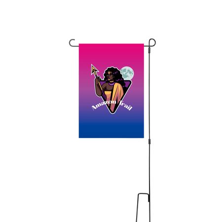 Bisexual Colors Campsite Flag, a White 12" x 18" Yard Flag with Stake