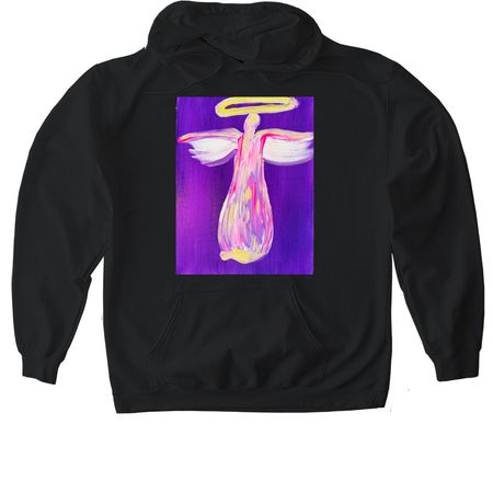 Love Angel T-shirt by K?lei, a Black Gildan Softstyle Pullover Hoodie