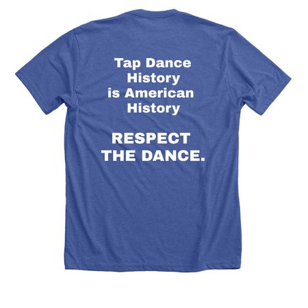 Respect the Dance Anniversary Shirt, a Solid True Royal Premium Unisex Tee (back-view)