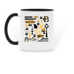 Brenau Community Mug, a Black Two-Tone Ceramic Mug (back-view)