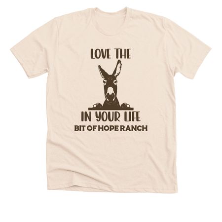 Donkey Life, a Heather Soft Cream Premium Unisex Tee