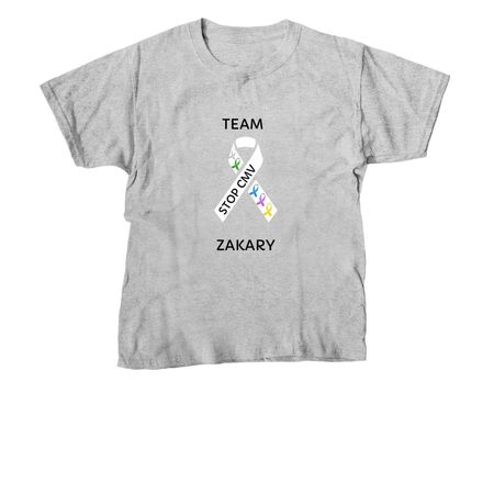 Team Zakary, a Sport Grey Youth Unisex Tee