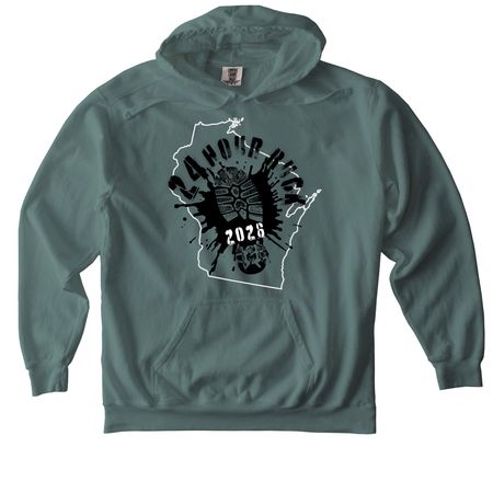 Ruck Hood, a Blue Spruce Comfort Colors Pullover Hoodie