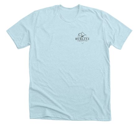 One More Tool, a Heather Ice Blue Premium Unisex Tee (back-view)