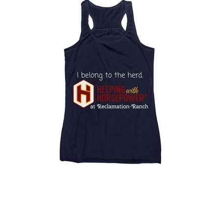 I belong to the herd., a Navy Women's Racerback