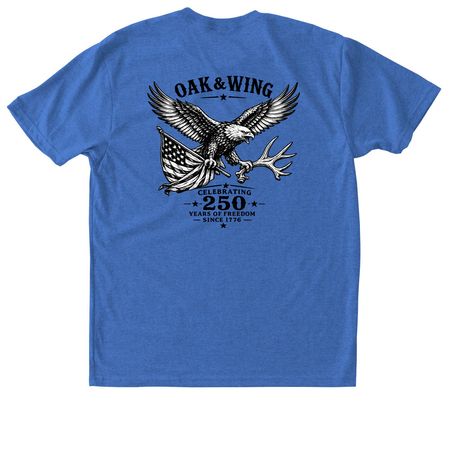 O&W USA 250, a Vintage Royal Triblend Unisex Tee (back-view)